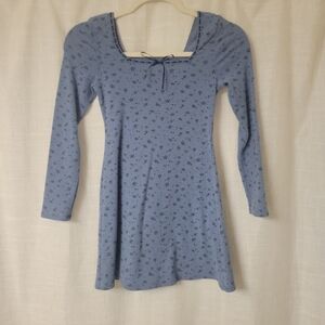 art class Blue Floral Scoop Neck Knit Dress